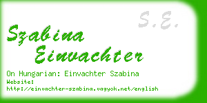 szabina einvachter business card